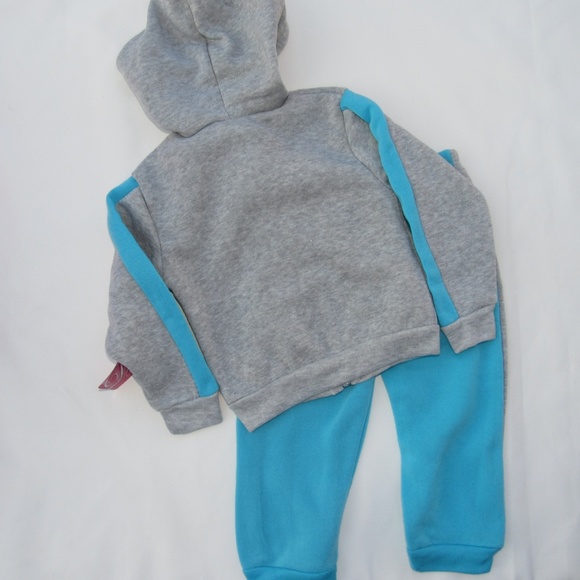 Baby Girl 2 piece Sweat Suit Hoodie and Pants - Picture 2 of 8
